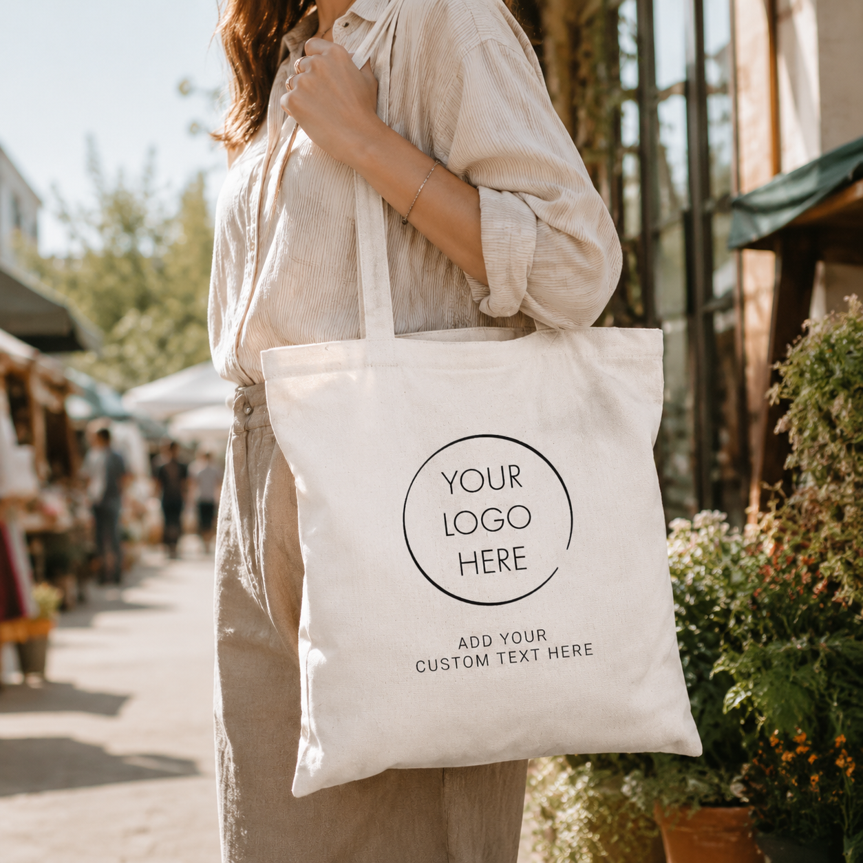 Custom Cotton Tote Bags with Logo – Full-Color Printing