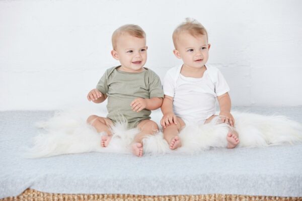 Bella + Canvas®100B Heather Baby Jersey Short Sleeve Tee Bodysuit