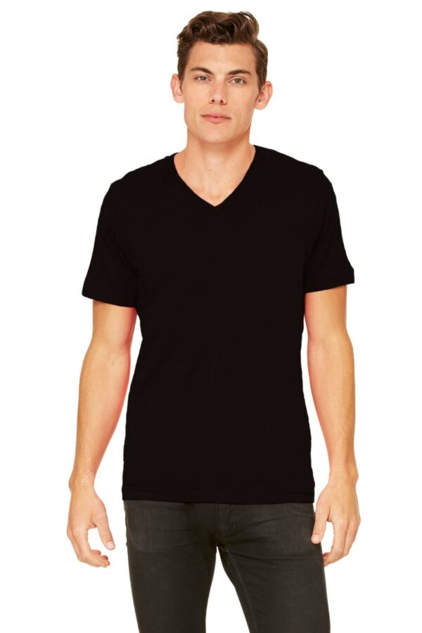 Unisex Jersey Short Sleeve V-Neck Tee | Bella+Canvas® 3005 Solid Colors - Image 2