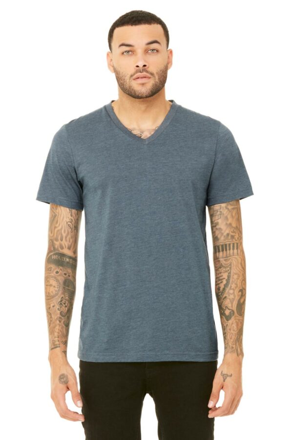 Unisex Jersey Short Sleeve V-Neck Tee | Bella+Canvas® 3005 Heather Colors - Image 5